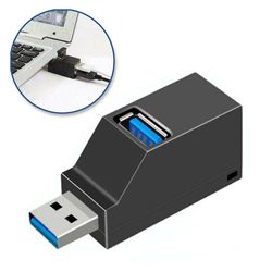 Varychmoo Usb 3.0/2.0 Hub Splitter Extender Adapter til pc-bærbar pc Sort