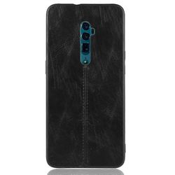 Oppo Reno 10x zoom iskunkestävä ompelu lehmäkuvio iho PC + PU + TPU kotelo Musta For OPPO Reno 10x zoom