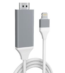 Coosilo Belysning til Hdmi-kabel Av til tv-kabel 1080p usb-oplader til iphone 12 11pro X Xr hvid
