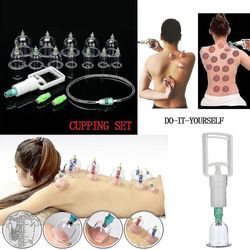 12 kopper Medisinsk sunn kinesisk stil Body Vacuum Cupping Sugeterapi Massasjesett