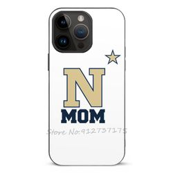 Naval Academy Mor Mote Fiber Skin Case Telefon Case For Apple Iphone 14 13 12 11 Plus Pro Max Mini Xr 7 8 Cover Navy Naval svart For iPhone 12 Pro