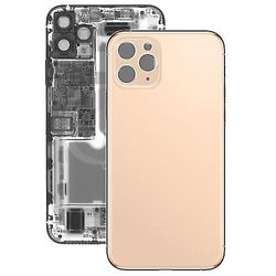 Glasbatteri bagcover til Iphone 11 Pro Max Guld