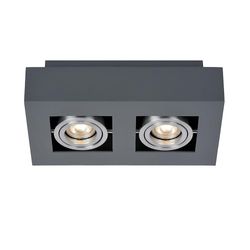 Italux Lighting Italux Casemiro - Moderne overflademonteret sort aluminium 2 lys, GU10