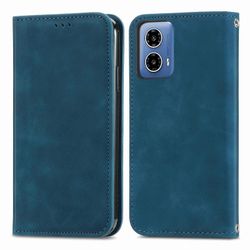 Motorola Moto G34 5G magneettikotelo PU nahka iho-kosketus lompakkoteline puhelimen kansi Sininen