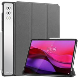 varten Lenovo Yoga Tab Plus kotelo Anti-Drop nahkajalusta tabletin kansi - harmaa Monivärinen Grey