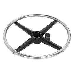 Metallinen kromijalkatukirengas halkaisijaltaan 16 tuumaa piirustustuolille, vahva kestävä muotoilu, universaali istuvuus, hopeaviimeistely