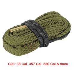 Riffel Rengøring Kit Tool Rifle Barrel Kaliber Reb Jagt Gun Bore Cleaner G03