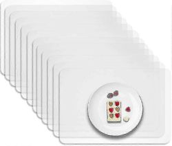 12 kpl läpinäkyviä pöytämattoja, jotka ovat pestäviä ja täydellisiä kotikeittiöihin