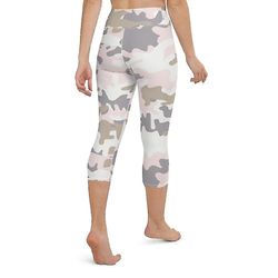 Pastel Camo Sportia??? Capri Leggings med høj talje XS
