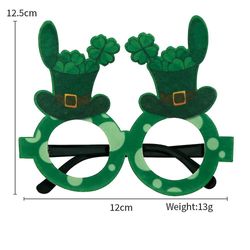 Clloio Halloween jul St. Patrick's Day briller foto rekvisitter dekoration Irish Day kostume tilbehør Party forsyninger favoriserer grøn B 1Pc