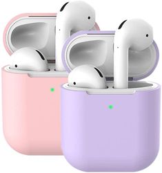 AIR 2X etui til AirPods cover skins (AirPods 2 lys lillapink)