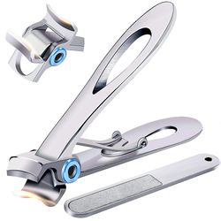 Toenail Clipper Professionel rustfrit stål Foot Pedicure Cutter Nail File Fingernegl Trimmer Fjern Callus Hånd Tool