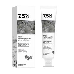 7,5 % nHAP Nano Hydroxyapatite -hammastahna Fluoriton hammaskiillettä korjaava valkaiseva hammastahna, viileä minttu, raikas hengitys 1pc