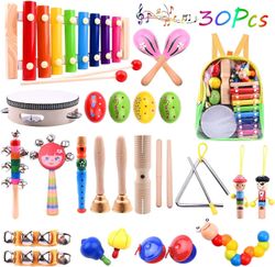 Musikkinstrumenter For småbarn Musikk Treleker Baby Pedagogisk Perkusjon Rytme Drum Sensoriske leker for babyer Kids Gift