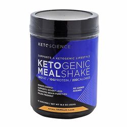 Keto Science Ketogeeninen ateriapirtelö, vanilja 18,8 Oz (1 kpl pakkaus)