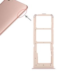 2 x SIM-kortskuff + Micro SD-kortskuff for Vivo Y71 Rose Gold