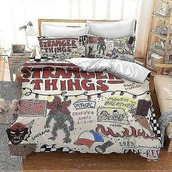 Stranger vuodevaatteet Lasten pussilakanasetti Peittopäällinen tyynyliinalla 135x200cm