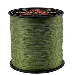 GHOTDA 100M siima 8 säiettä erittäin vahva 18 22 31 39 43 52 61 78LB punottu lanka monifilamentti PE-köysijohto armeijan vihreä 43lb