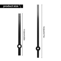 5-osainen 31 mm pitkävartinen kvartsikellokoneisto DIY-tekniikalla Musta