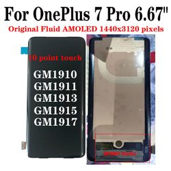 Otwoo Amoled 6,67" Til Oneplus 7 Pro GM1911 GM1913 GM1917 GM1910 GM1915 LCD-skærm Berøringsskærm Sort