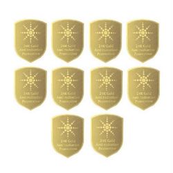 10PC: n säteilytarra, 5G EMF -suojaus matkapuhelintarra, puhelimien sähköinen suojaus / / kultaa