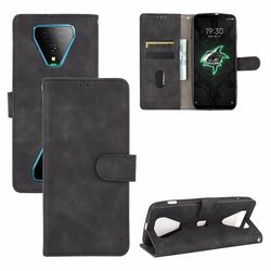 Etui til Xiaomi Black Shark 3 Cover Premium læder med kortholder Flip Folio magnetisk etui Etui Coque - Sort
