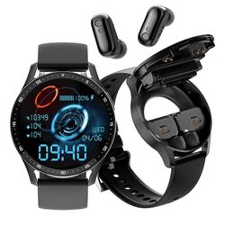 Kakanwo Smart Watch Sports Smartwatch med trådløst hodesett 2-i-1-legering 1.32-tommers IPS berøringsskjerm Ip67 Multisport-modus kompatibel med iO...