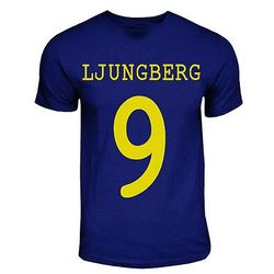 Gildan Freddie Ljungberg Sverige helten T-shirt (marinen) LB (9-11 Years)
