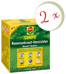 Compo GmbH 2 x COMPO græsplæne ukrudtsdræber Banvel® Quattro, 75 ml