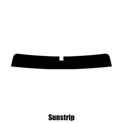 Window-Tint Sun Strip for Kia Sportage - 2003 til 2010 pre-cut sunstrip 5% limo sort