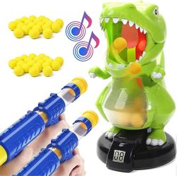 Ubiuo Dinosaurusleluaseet pojille/tytöille, ammuntapelit elektronisella kohteella, juhlahienot lelut LCD-pisteennätyksellä,36 pehmeä vaahtopallo la...
