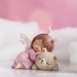 Ceyue Creative Resin Crafts Home Fantasy Girl's Heart Room Dekoration Gave Annie Baby Cake Car Ornament 5