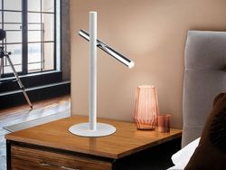 Schuller Lighting Varas Integreret LED 2 lys bordlampe Matt White, Chrome
