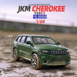 JKM 1 / 64 Jeep Grand Cherokee metalliauto Mallin näyttö Leluautot green