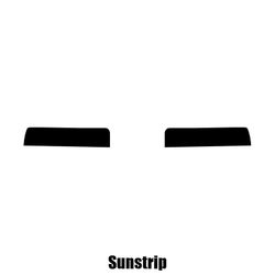 Window-Tint Sun Strip til Hyundai Tucson - 2015 og nyere forskårne solstrip 5% limo sort Sunstrip