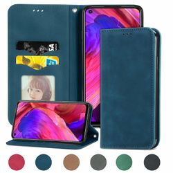 Gangxun Sag For Oppo A93 5g Magnetisk Lukning Læder Tegnebog Cover Housse Etui Shockproof - Blå