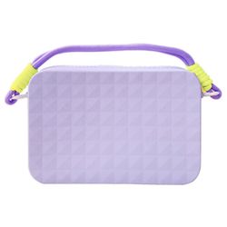 Monikäyttöinen silikonisäilytyspussi vetoketjulla ja hihnalla rannalle Essential pehmeä sisäkotelo puhelimille ja pienille esineille violetti