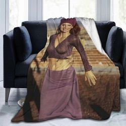 Kerota Shania Music Twain Singer Throw Blanket Flanelli Lämpimät pehmeät peitot Sisustus sänkyyn Olohuone Aikuiset Lapset Lapset ABD24089 50x40in 1...