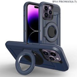 Klasse rustning Magsafe-deksel kompatibel 14 Pro Max / 14 Pro / 14 / 14 med sparket Mørk blå iPhone 14 Pro