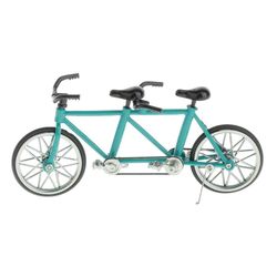 Mittakaava 1:16 Tandem Pyörä Polkupyörä Malli Replica Lelu Keräilyesineet Sininen