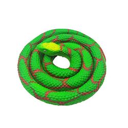 2 stk Tricking Simulere Gummi Slange Leker Creative Novelty Pranks triks Soft Rubber Fake Snake Props Fake Snake Barn Leker 05 grønn