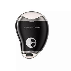 2-in-1 sähköinen kynsileikkuri LED-valolla - automaattinen trimmeri varpaankynsille ja kynsille, 3 tilaa lapsille, aikuisille ja eläkeläisille Musta