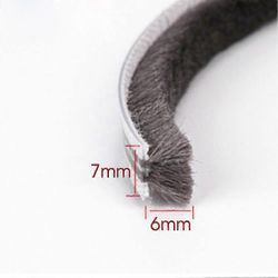 10m karvainen tiiviste harja paalu ovi ikkuna liukuva sääliuska vedon poissulkeja 7mm x 6mm (10M)