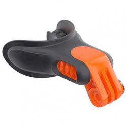 Mundmontering iøjnefaldende bærbart kamera tilbehør Surfing mundstykke bid til helt 7/6/5 Action C OrangeBlack