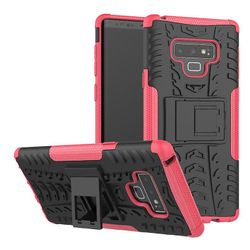Stødsikker rustning sag for Samsung m30s med støttefod all inclusive dække steg rød rpc2339