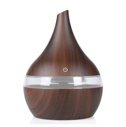 Hitoor Tre ultralyd 7 fargeendring usb elektrisk aroma luftdiffusor 300ml - hjem brown