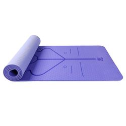 Aoweisia Homemiyn Dobbelt-lag Tpe Kropsholdning Line Blød tyk Yoga Mat 183 * 61 * 0.6cm Lyseblå 183*61*0.6cm