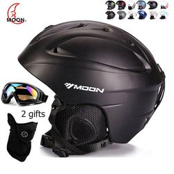 Moon Hot Salg Ski hjelm Integreret støbt ski hjelm til voksne og børn sne hjelm Sikkerhed Skateboard Ski Snowboard Hjelm MTV18-10 L(58-61cm)