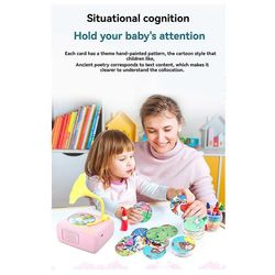 Lasten Fonografitarina Musiikkisoitin Taaperon lelut Lasten gramofoni 96 kortilla Varhaiskasvatuslahja Pinkki Vaaleanpunainen