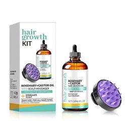 unbrand Orgaaninen rosmariinirisiinien hiusten kasvuöljy ja päänahan hierontalaitesetti, rosmariinirisiiniöljy hiusten kasvuun, hiusten muotoiluölj...